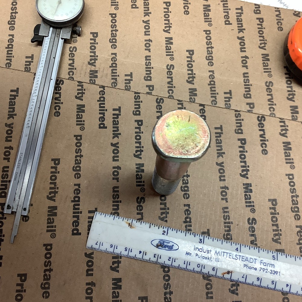 3/4-16 X 3.5” Left Hand Thread Wheel Stud , Press In.