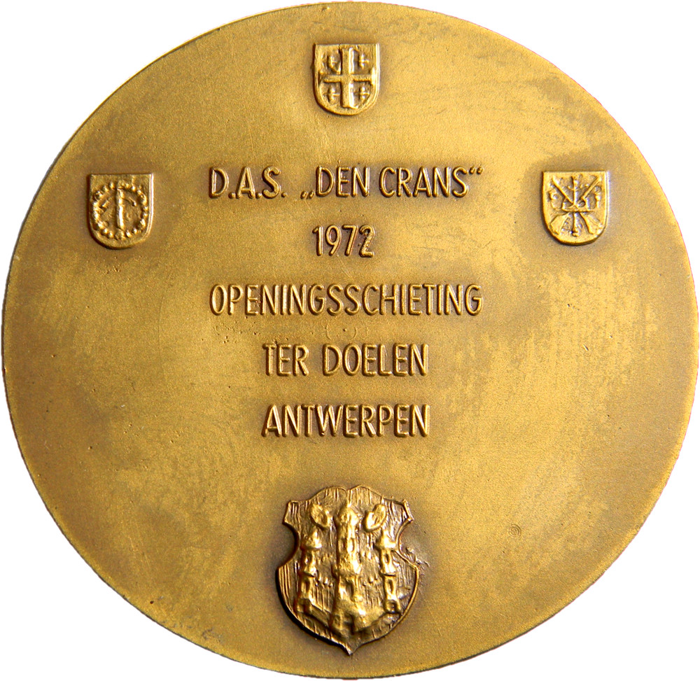 Belgium 1972 Crossbow Shooting Medal (04268)