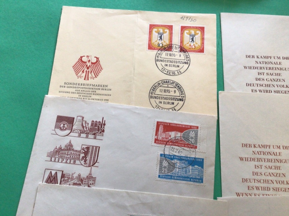 German Democratic Republic 6 postal covers A17820