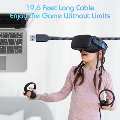 18 foot Braided USB-C Angled Data Cable