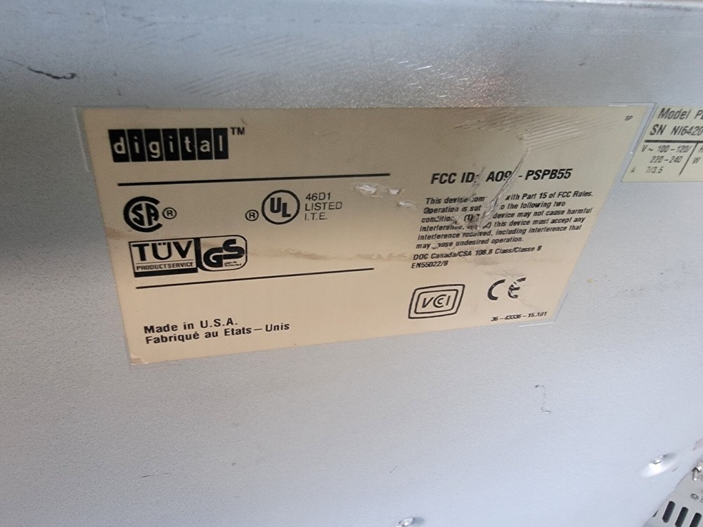 DEC Digital Alphastation 500 PB540-A9 - Missing Cover, See Pics