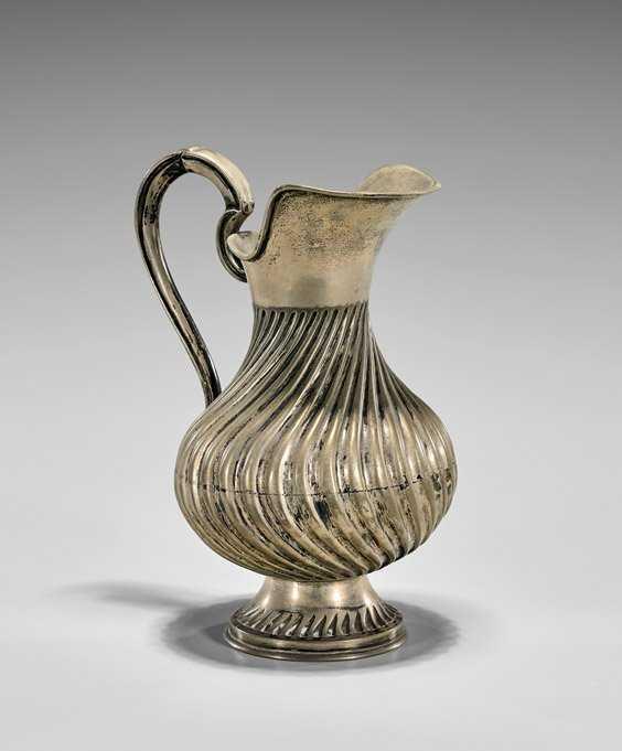 Well Designed Continental Silver Water Pitcher.