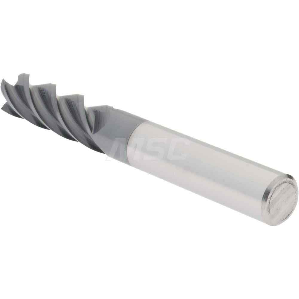 Accupro 3/8" Diam 4 Flute Single End Solid Carbide 0.01" Corner Radius End Mi...