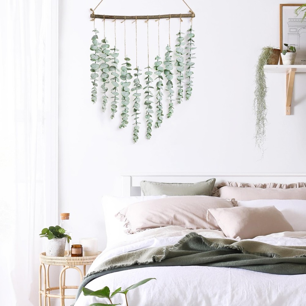 Bestjing Artificial Eucalyptus Wall Hanging Decor -