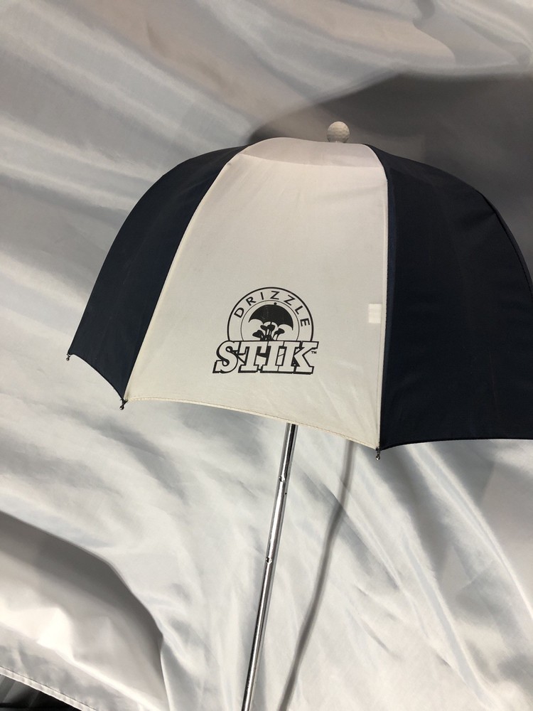 Drizzle Stick Golf Umbrella Navy Blue/ White