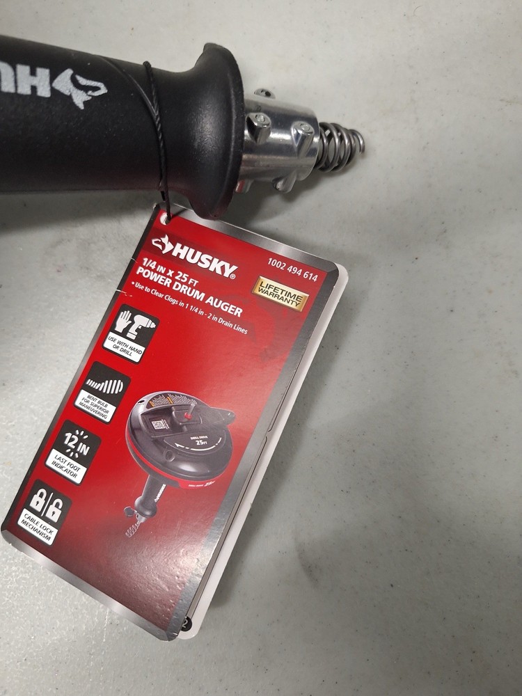 Husky 25 Ft Drill Drive Drain Auger