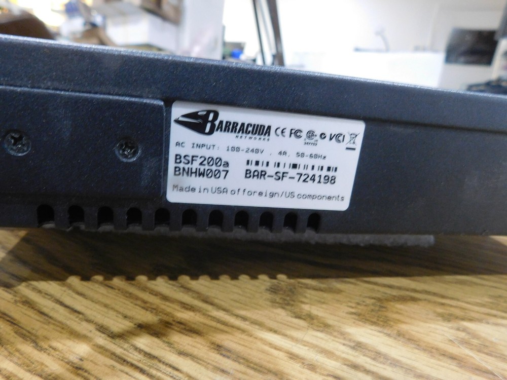 Barracuda Model: BSF200a. Spam Firewall 200