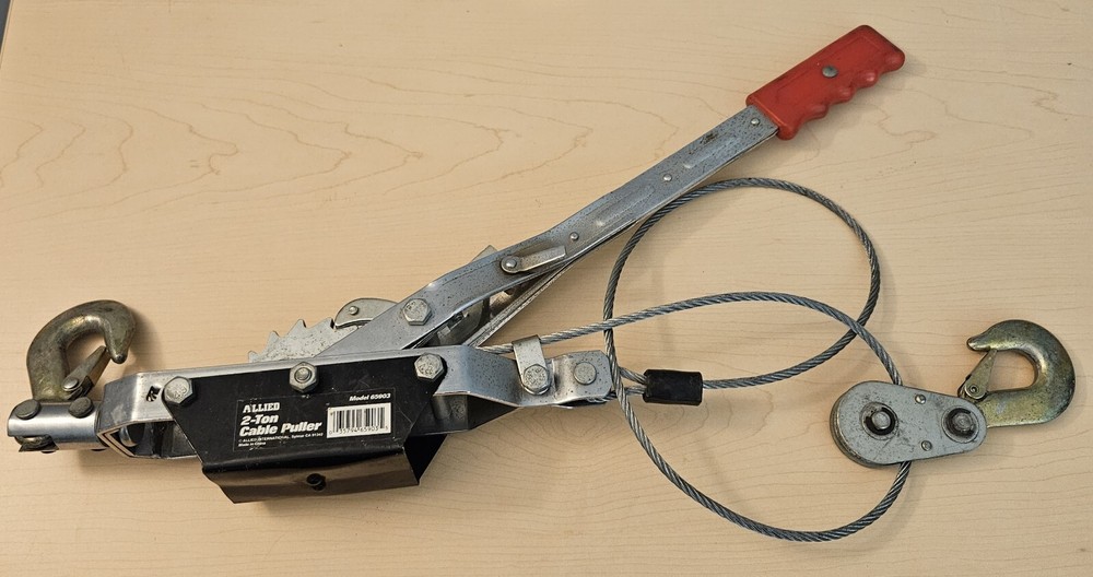 Allied International 65903CB 2 Ton Double Gear Cable Puller