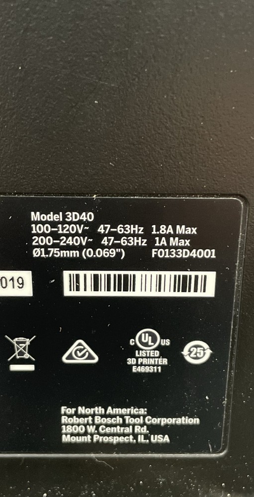 Dremel DigiLab 3D40 3D Printer Desktop 3D Printing Machine Unit