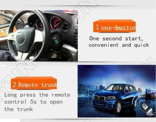 Car SUV One Key Remote Start System Ignition Engine Vibration Alarm Start Button