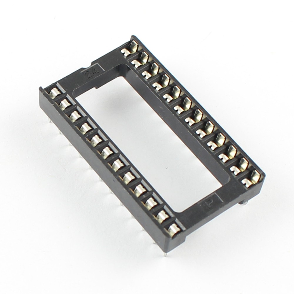 100Pcs 24 PIN DIP IC Sockets Adaptor Solder Type Wide