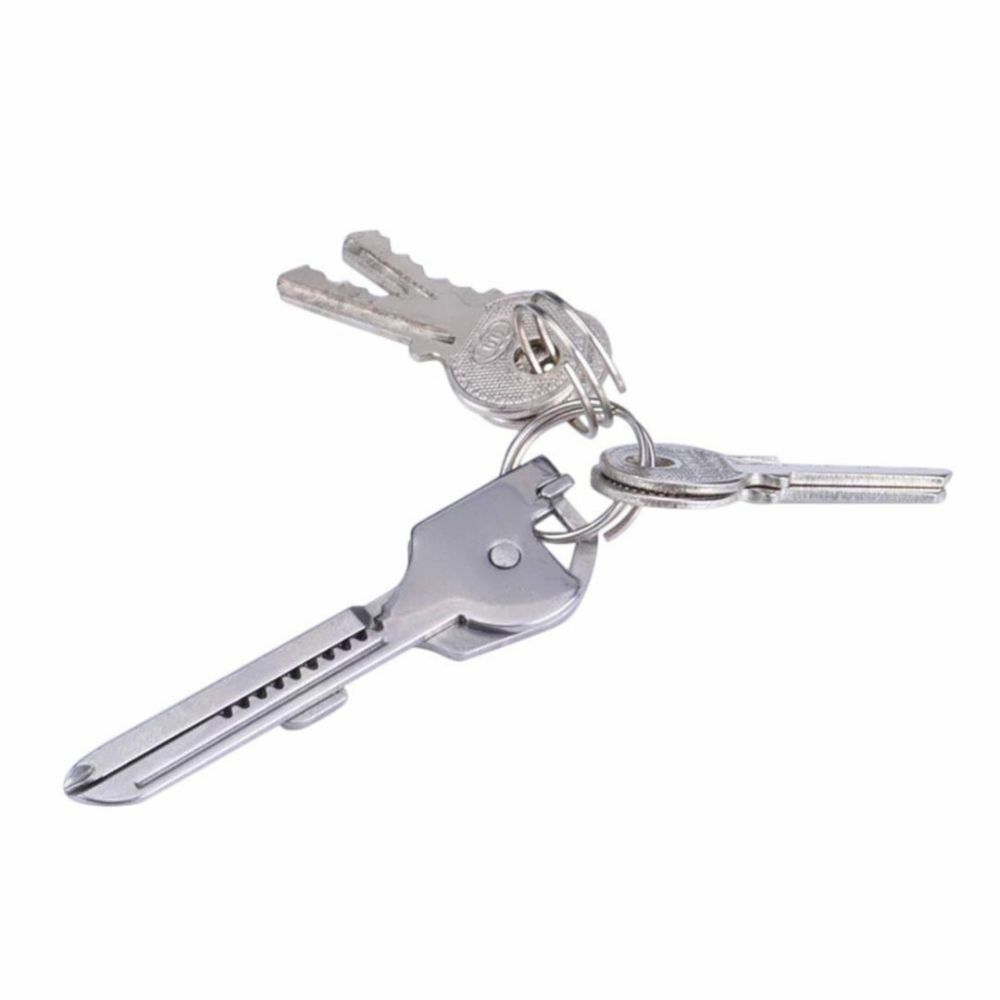 Key Multi-Tool Keychain Key Shaped 6-in-1 Tool
