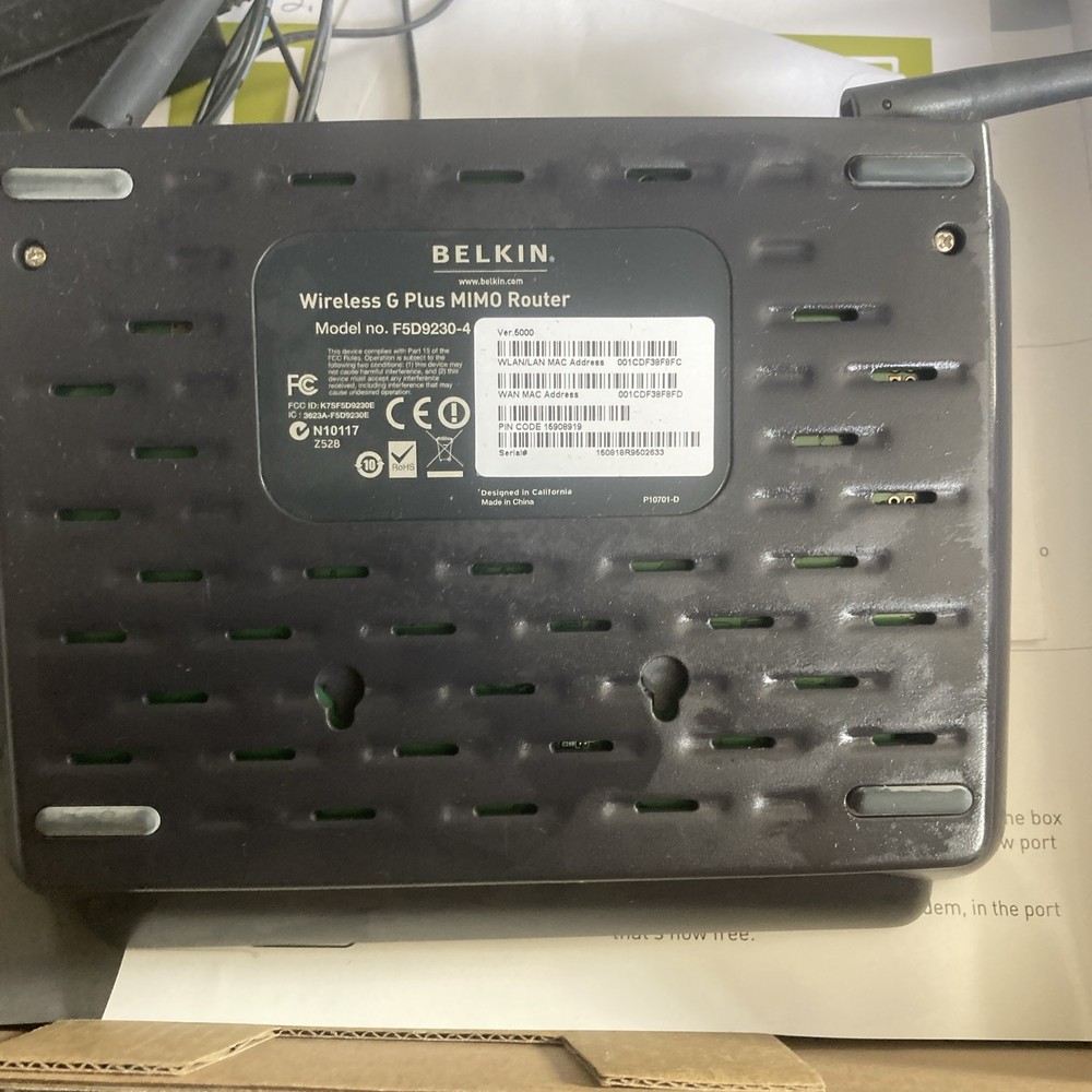 Bellini Wireless G Plus MIMO Router