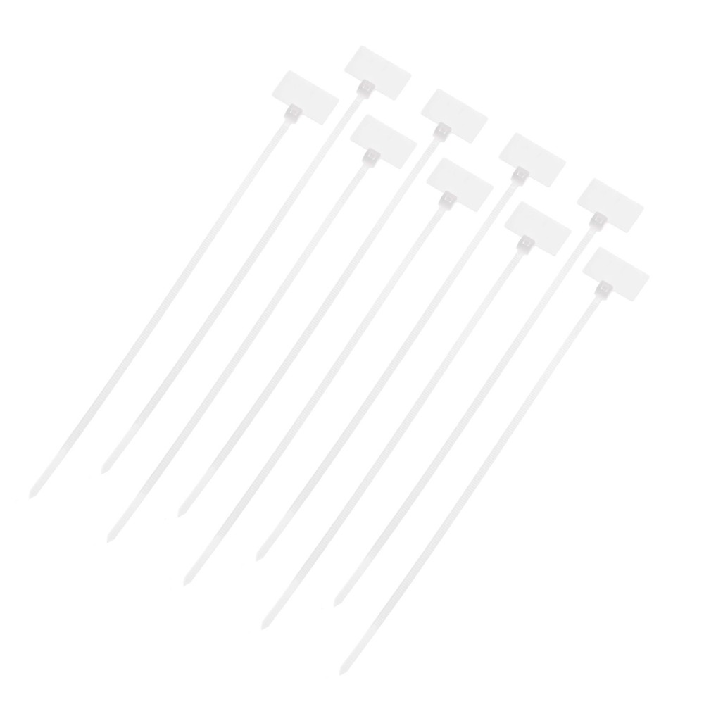 250pcs Marker Cable Zip Ties, 8 Inch Self-Locking Labels Zip Tie Wraps,White