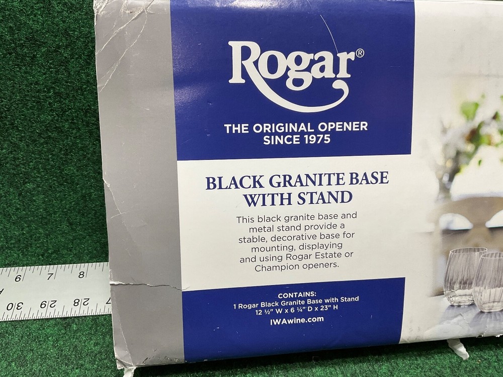 Rogar Granite Base with Stand Black