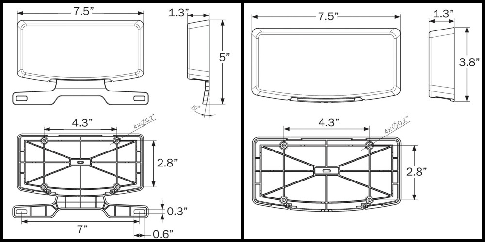 LED RV Camper Trailer Motorhome combination tail light Stop Tail Turn Optronics