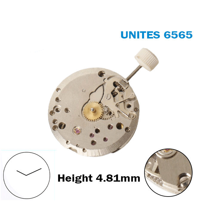 UNITAS 6565-Manual Movement-Height:4.81mm-Without Disk-2 Hands.