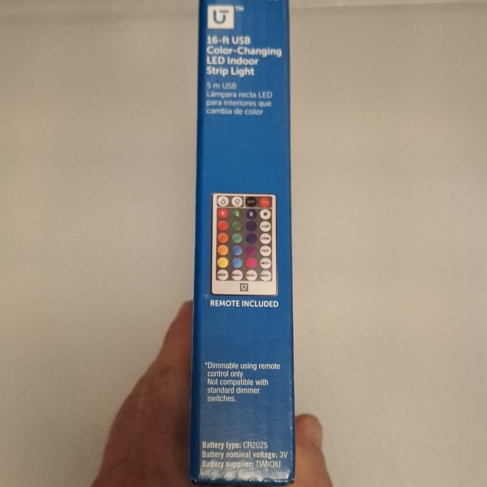 Utilitech USB LED Light Strip Multicolor Remote Control 16-ft 600 lm Indoor