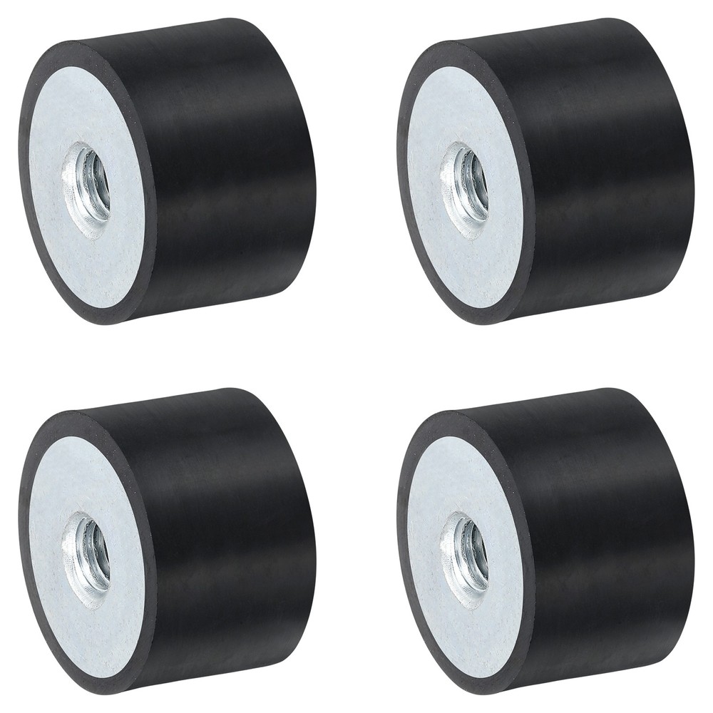 4Pcs 30 x 20mm M8 Thread Female Rubber Mounts Silent Block Base Block