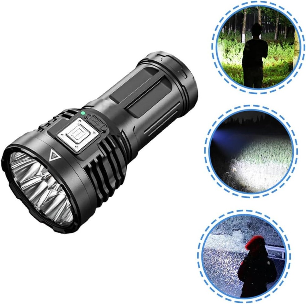 Super Bright 12000000LM Torch 8 LED Flashlight USB Rechargeable Tactical lights
