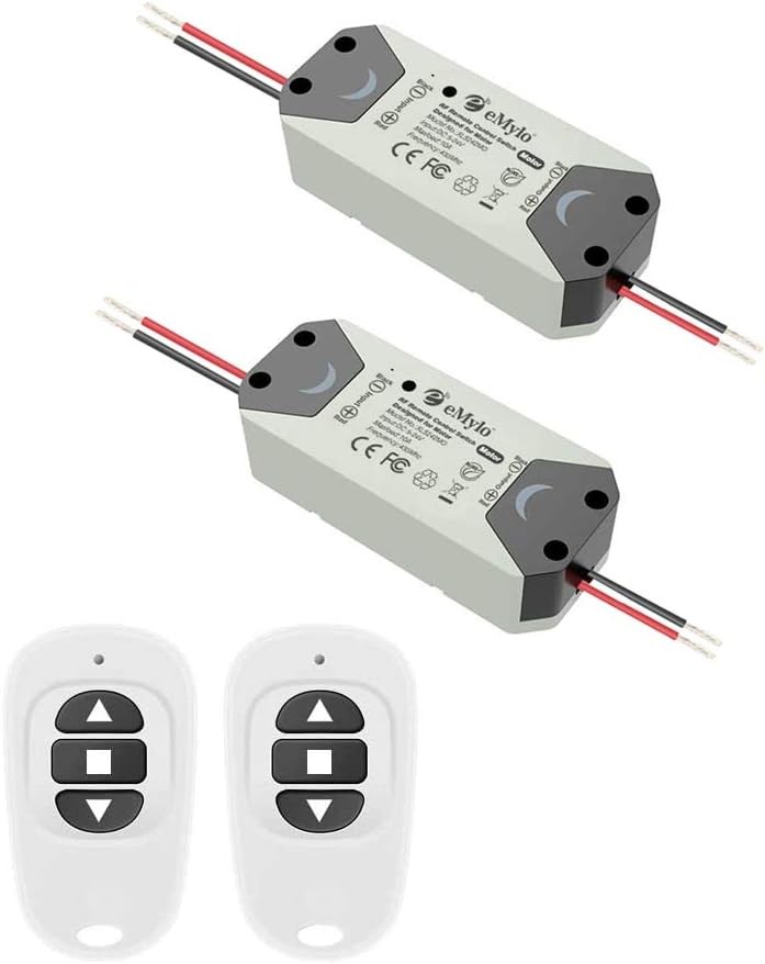 eMylo Smart RF Motor Controller Switch Wireless Relay Module 2 PACK DC12V