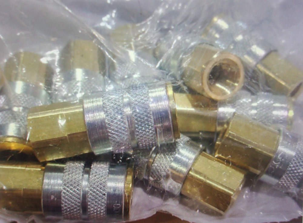 Dixon 1/4"Brass Quick Coupling Pneumatic Coupler 2FF2-B QTY 10