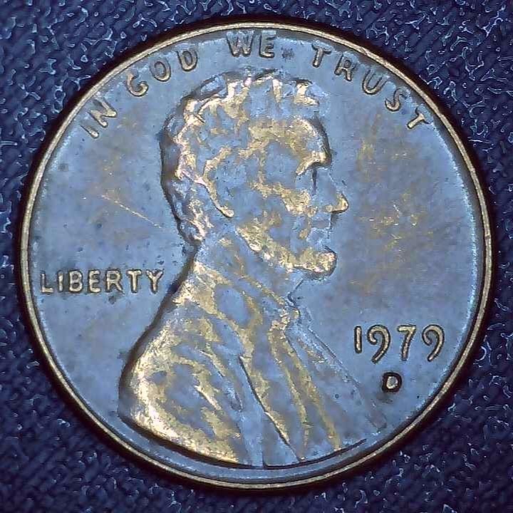 1979 D Lincoln Penny error repunched mintmark