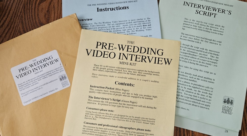 The Pre-Wedding Video Interview Mini-Kit