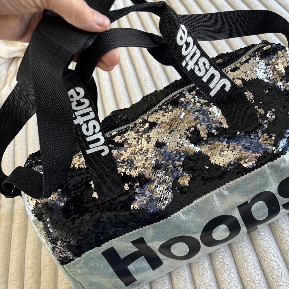 Justice Flip Sequin Duffel Bag Hoops