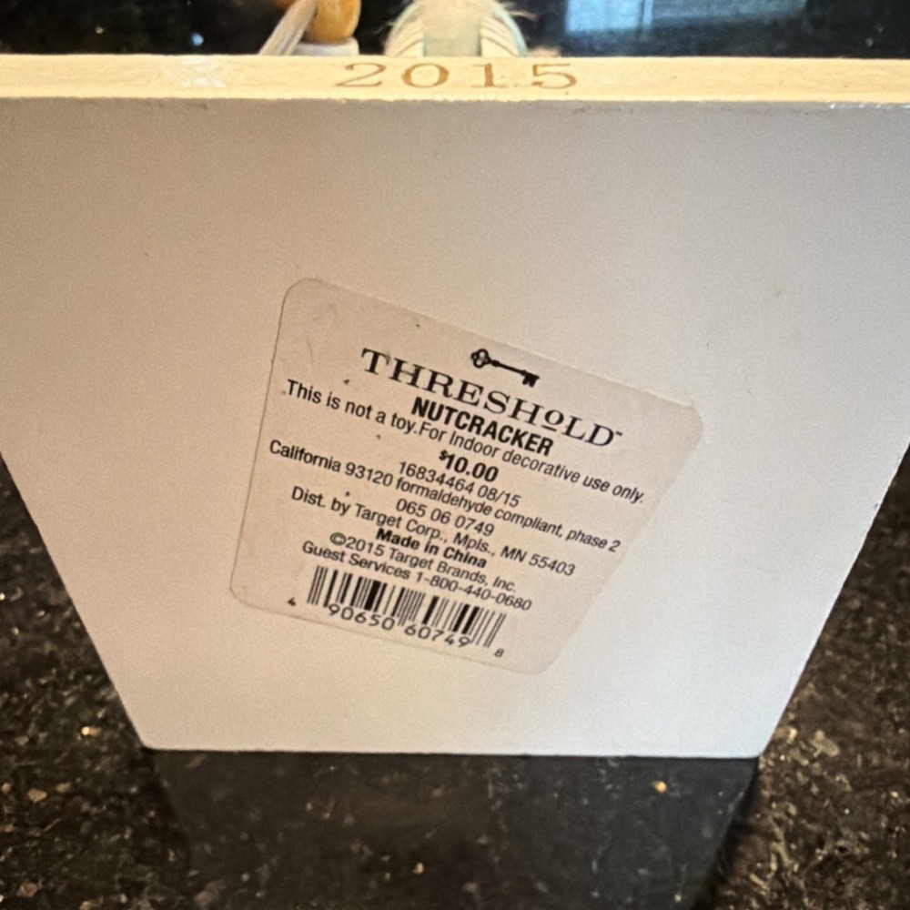 Threshold Christmas Nutcracker Light Blue Black White Silver Wood 2015