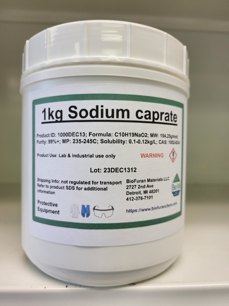 Sodium caprate, CAS 1002-62-6
