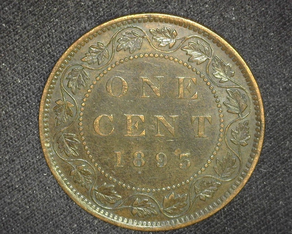 CANADA 1893 LARGE CENT KM7 ABOUT UNCIRCULATED ~J7