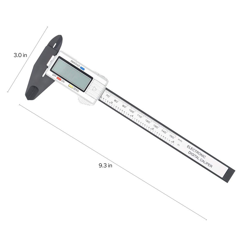 Electronic Digital Caliper, Plastic Vernier Caliper, Caliper Measuring Tool with