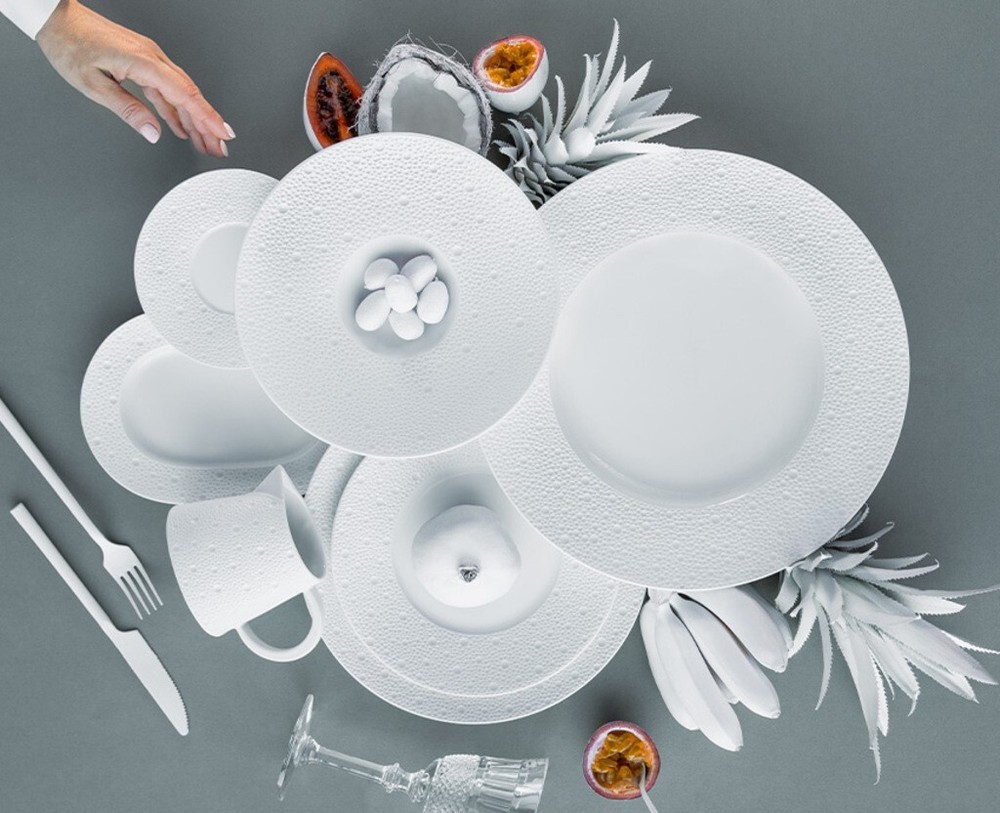 Bernardaud Ecume White Oval Platter 12" x 9"
