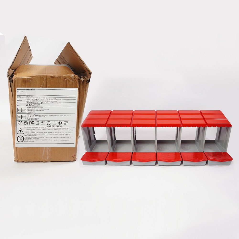 6-Compartment Chicken Nesting Box Chicken Laying Box Egg Collection 2 Mount Type