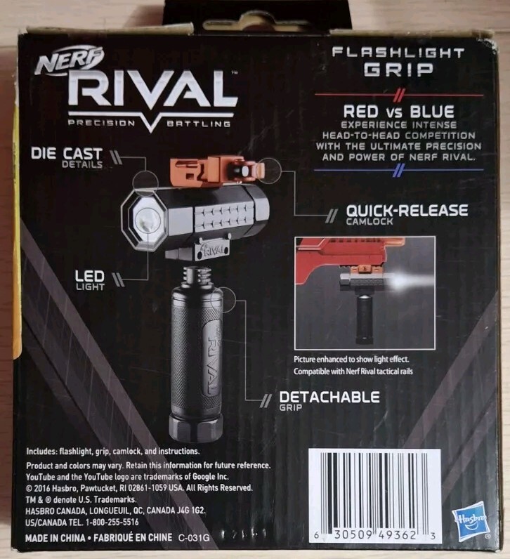 Hasbro Nerf Rival Flashlight Grip ~ NEW Ages 14+