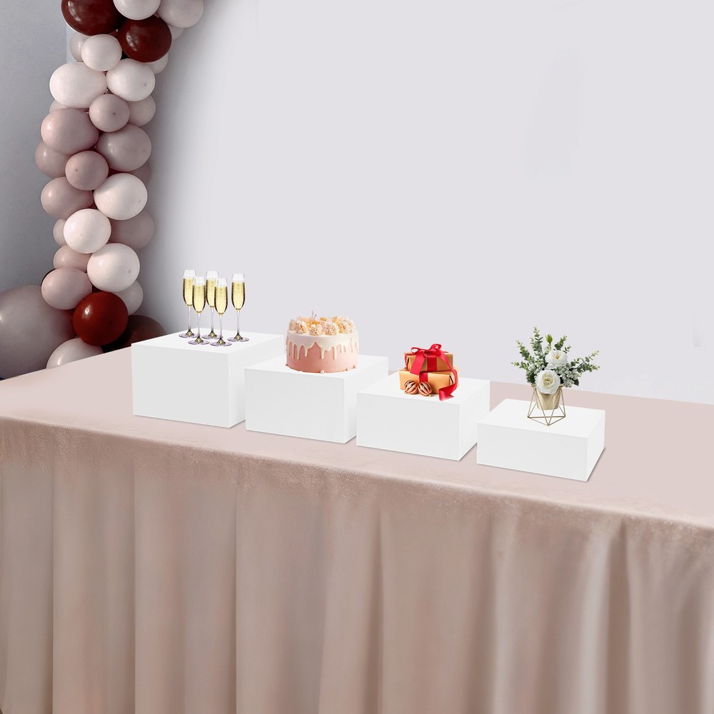 4pcs Cupcake Display Stand Acrylic Buffet Riser Multi-purpose Nesting Stand