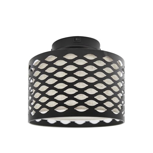 8-1/2'' LED RV Pendant Dining Table Honeycomb - Patterned Drum Ceiling Light