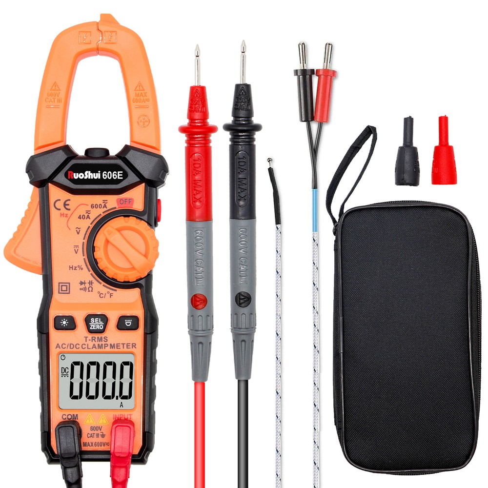 Digital Multimeter Tester AC DC Volt Amp Clamp Meter Auto Range LCD Handheld