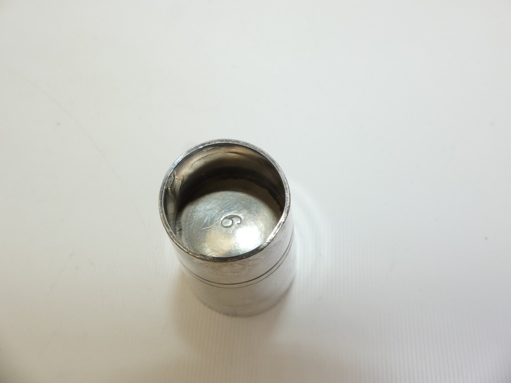 (ref288CB) Vintage silver plated tot measurer