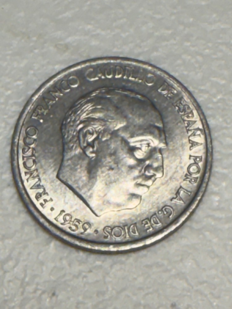 1959 Spain 10 centavo coin