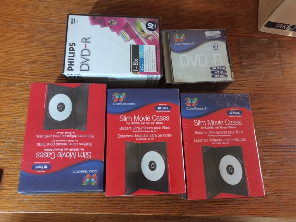 Various DVD/CD Movie cases 10 Pack