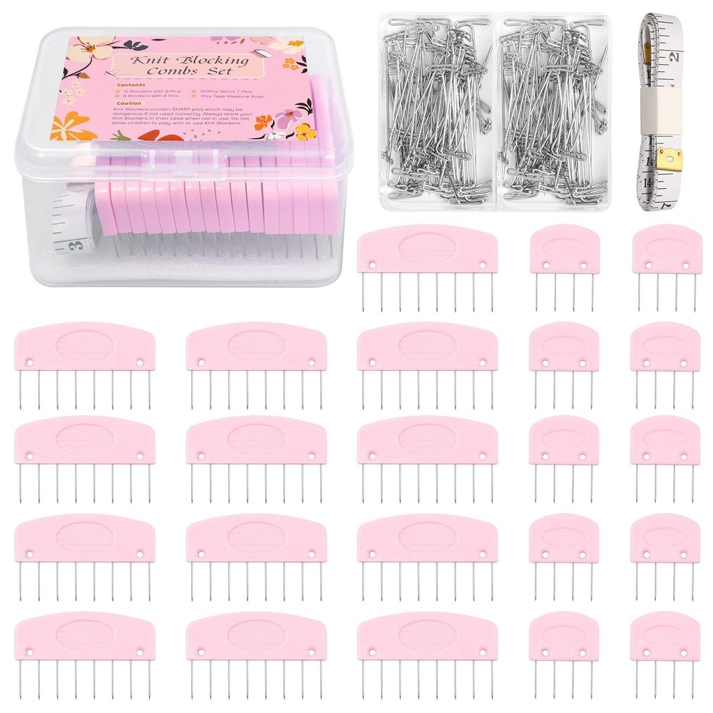Knit Blocking Combs Pins, 20 Pcs Knit Blocking Combs for Blocking Knitting, 1...