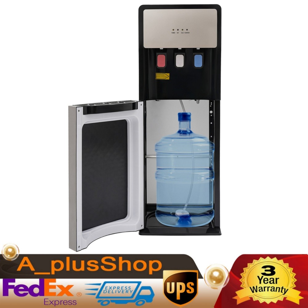 Grey 3 Temperature Bottom Loading Hot/Cold Water Dispenser With Safety Lock