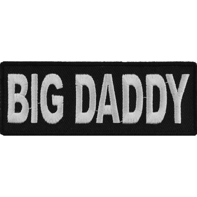 Embroidered Iron-On Patch, Big Daddy, 4" x 1.5"