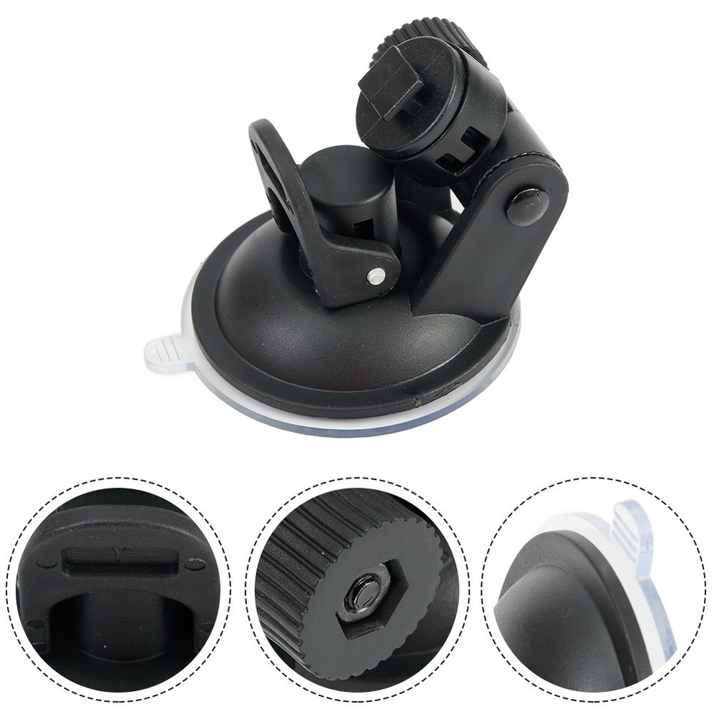 Black Car Mount Suction Cup Dash Cam Replace For Yi Dash-Camera Holder - Useful