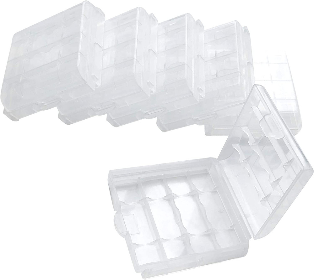 Battery Storage Case for AA/AAA, Battery Holder Box (6Pack Clear)