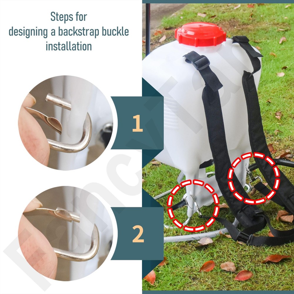 Backpack Sprayer Shoulder Straps Replacement Adjustable Padded Belt Black