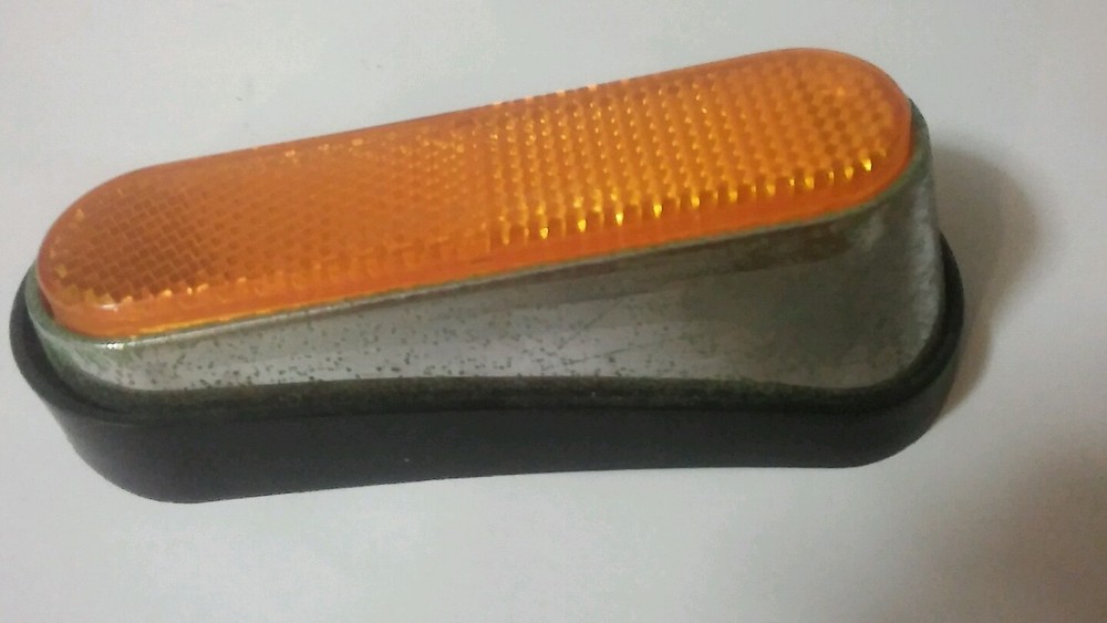 Harley Davidson Amber and Chrome Bezel Reflector