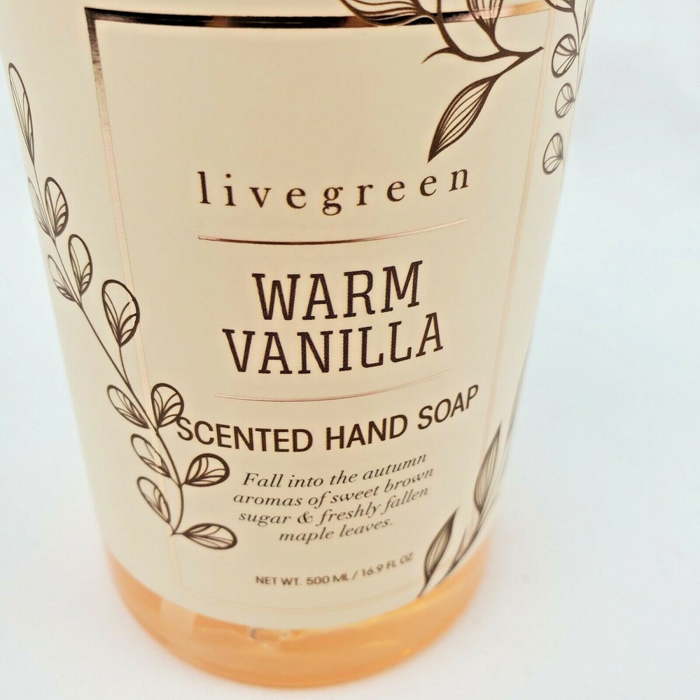 2X Livegreen Warm Vanilla Scented Hand Soap 16.9oz each